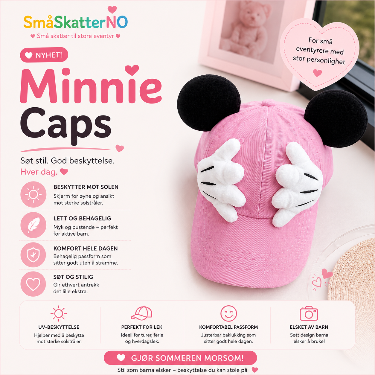 Minnie Caps Rosa 🎀