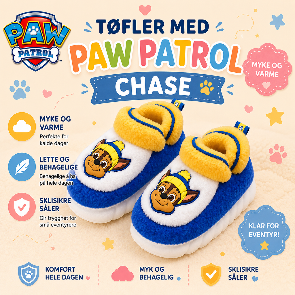 Paw Patrol tøfler til barn