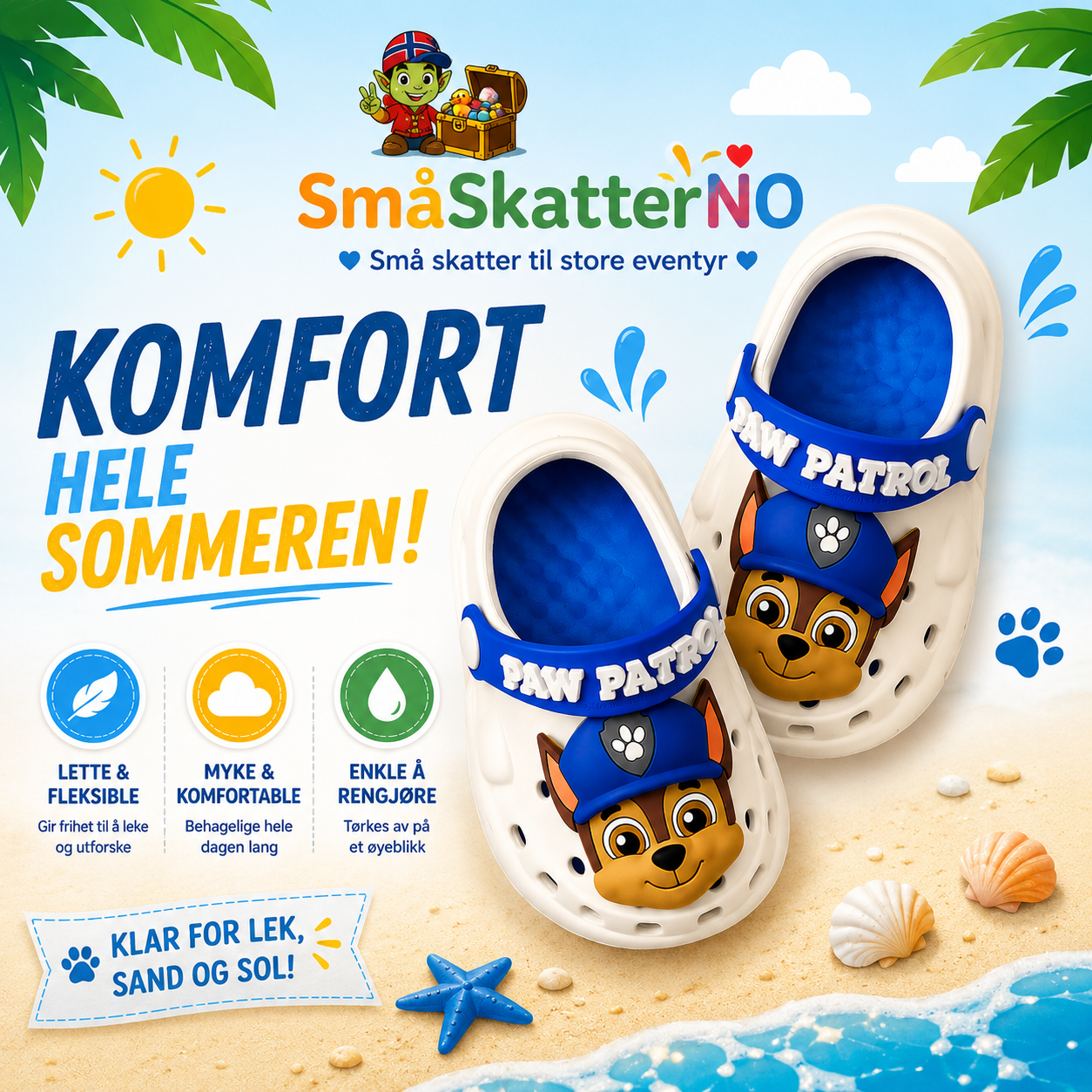 Chase Sommertøfler 🐾